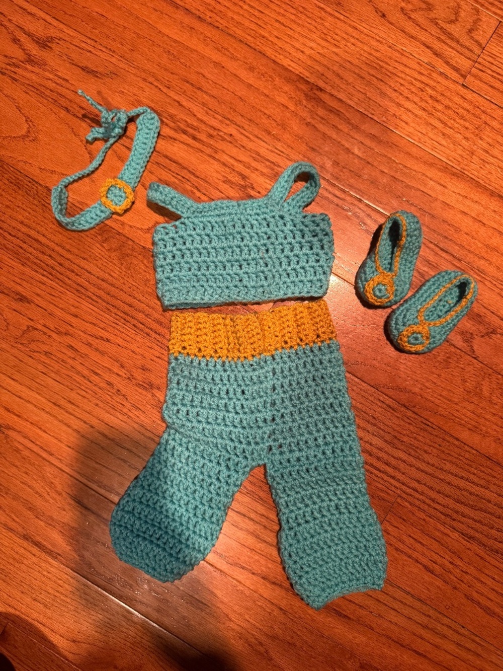Crochet baby Jasmine costume